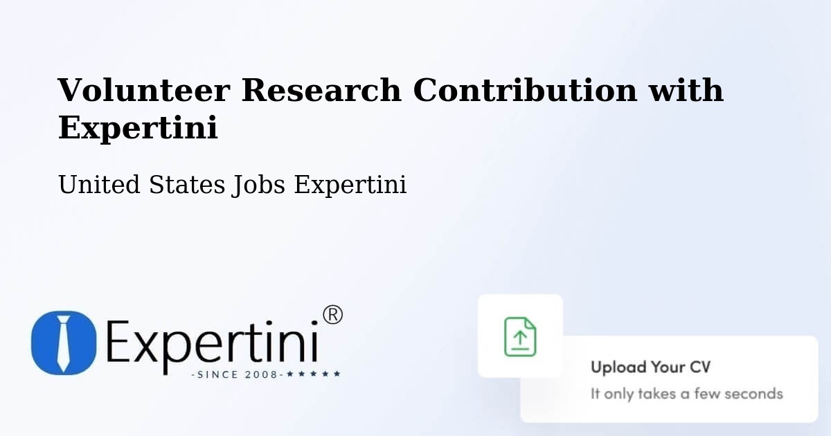 Volunteer Research Contribution Program – Fraser - United States Jobs Expertini